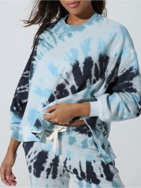 Electric & Rose Neil Sweatshirt Sage & Marina Blue Tie Dye